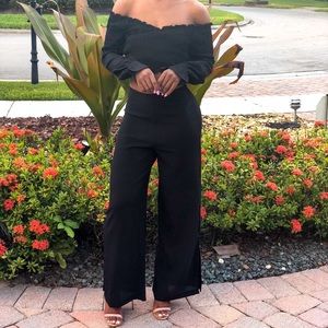 BRAND NEW OFF SHOULDER WRAP SMOCKING PANT SET